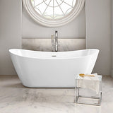 Whirlpool Water Jetted and Air Bubble Freestanding Bathtub 71" x 31.5"