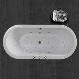 Whirlpool Water Jetted and Air Bubble Freestanding Bathtub, 67" x 32"