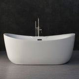 Whirlpool Water Jetted and Air Bubble Freestanding Bathtub 71" x 31.5"