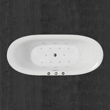 Whirlpool Water Jetted and Air Bubble Freestanding Bathtub 71" x 31.5"