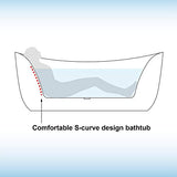 Whirlpool Water Jetted and Air Bubble Freestanding Bathtub 71" x 31.5"