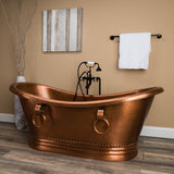 ABBOTT COPPER FREESTANDING DOUBLE SLIPPER BATHTUB  66"
