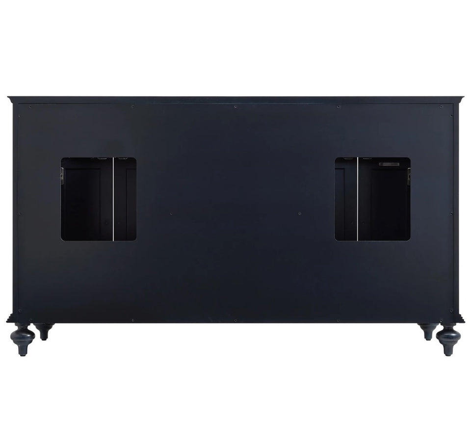 Keller Double Vanity Set with Wood Cabinet, Marble Vanity Top and Oval Under mount Sink 60"