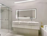 Large LED Lighted Bathroom Mirror With Defogger and Dimmer, 72"x30"