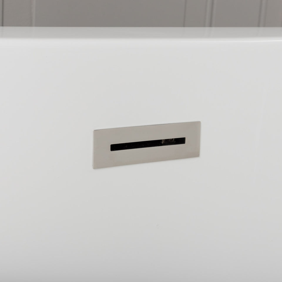 HUDSON ACRYLIC DOUBLE ENDED FREESTANDING TUB - NO FAUCET DRILLING