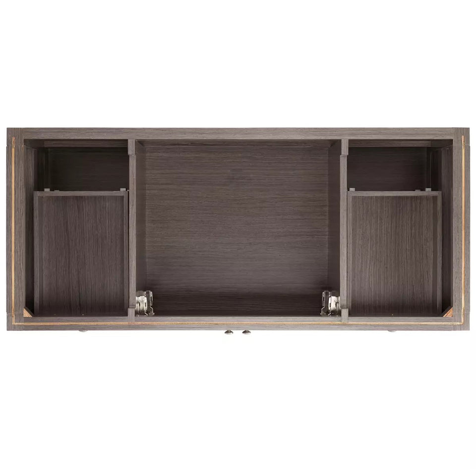 Everett Single Vanity Set with Wood Cabinet and Stone Vanity Top with Rectangular Under mount Sink 48"