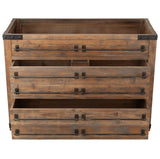 Single Vanity Set with Reclaimed Pine Cabinet, Granite Vanity Top and Rectangular Under mount Sink 48"