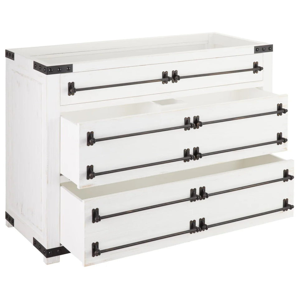 Single Vanity Set with Reclaimed Pine Cabinet, Granite Vanity Top and Rectangular Under mount Sink 48"