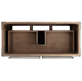 Single Vanity Set with Reclaimed Pine Cabinet, Granite Vanity Top and Rectangular Under mount Sink 48"