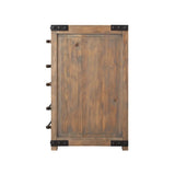 Single Vanity Set with Reclaimed Pine Cabinet, Granite Vanity Top and Rectangular Under mount Sink 48"