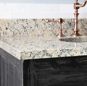 Benoist Double Vanity Set with Pine Cabinet, Marble or Granite Vanity Top and Oval Under mount 72"
