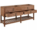 Benoist Double Vanity Set with Pine Cabinet, Marble or Granite Vanity Top and Oval Under mount 72"